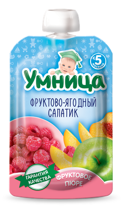 Пюре Умница фруктово-ягодный салат 100г с 5месяцев