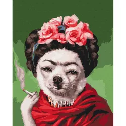 купить Картина по номерам BrushMe BS53619 40*50 cm (în cutie) Frida в Кишинёве 