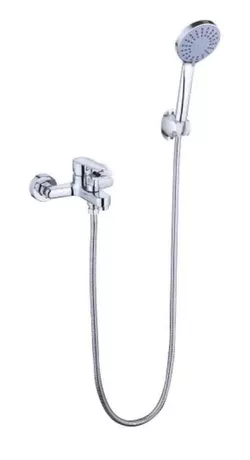 купить Смеситель для ванны Hydro S Set baterie cadă cu pară și furtun, Aquafix 602, crom (0400371) в Кишинёве 