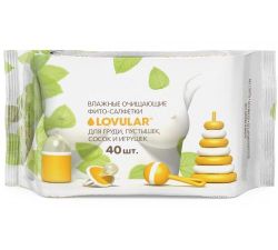 Влажные салфетки для груди Lovular 40 шт