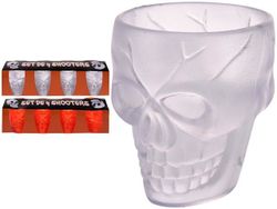 Набор рюмок Halloween Череп 4шт, 60ml, пластик, 2 цвета
