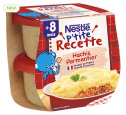 Nestle пюре картофельное пюре-говяжий фарш, 2х200гр, (8+)