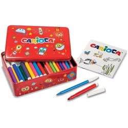 cumpără Set de creație Carioca 53282 Set carioci 100buc+albom de colorat MetalBox în Chișinău 