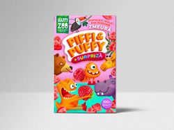 Pufuleți dulci cu aromă de zmeură și surpriză Piffi&Puffi, 90g