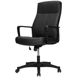 cumpără Fotoliu de birou Deli 4519 эко кожа, черное în Chișinău 