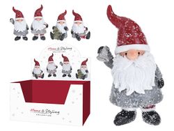 Figurina "Mos Craciun inzapezit" in picioare 12cm/asezat 9.5cm