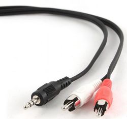 CCA-458/0.2    3.5mm stereo plug to 2 phono plugs 0.2 meter cable, Cablexpert
