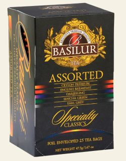 Чай черный и зеленый в ассортименте  Basilur Specialty Classics  ASSORTED, Foil Env  (5*1,5 г, 20*2 г)
