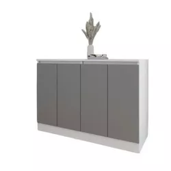 cumpără Comodă Smartex (16457) Т8 140cm Alb+Grafit în Chișinău 