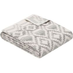 купить Домашний текстиль Ibena 2414/800 Jacquard Baumwolldecke Amora mith GOTS Zertifikat Grey/white в Кишинёве 