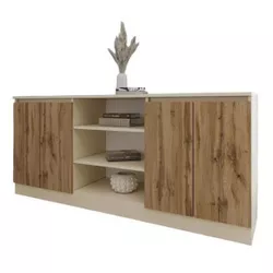 cumpără Comodă Smartex (16301) Т5 160cm Ivory+Stejar Inchis în Chișinău 