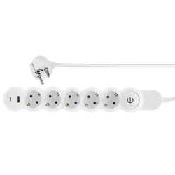 купить Фильтр электрический Scame 161.5071UD3, 5 locuri + 2USB CAVO 16A 3m в Кишинёве 