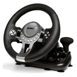 Wheel  SVEN GC-W800, 10", 180 degree, Pedals, Tiptronic, 2-axis, 12 buttons, Vibration feedback, USB