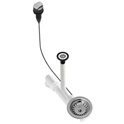 cumpără Sifon pentru chiuvetă bucătărie Helika-AquaSanita AQ-002H Stainless Steel + Plastic în Chișinău 