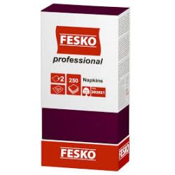 Șervețele  de masa Fesko Professional, 2 straturi, 250 foi, (bordo).