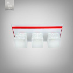 N&B Light Люстра Пиастра 10133-2 белый глянец/красный глянец
