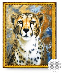 купить Картина по номерам Art Gallery GA82549 Mozaic cu diamante 40x50cm Ghepard в Кишинёве 