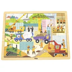 cumpără Puzzle PolarB 44585 Puzzle din lemn Șantier 48elem în Chișinău 