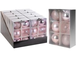 Набор шаров 6X80mm, розовые, в коробке