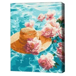 cumpără Tablou pe numere BrushMe RBS54087FC 30x40cm (fără cutie) Peonii de apă în Chișinău 