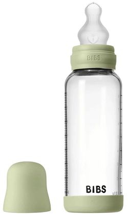 купить Поильник BIBS 50201250 Set biberon din sticla anticolici Sag, tetina silicon cu flux mediu, 240ml в Кишинёве 