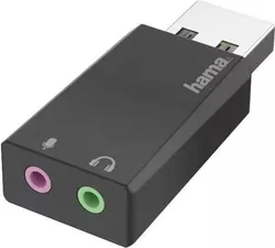 cumpără Accesoriu PC Hama 200323 Usb Sound Card, Usb Plug - 2 X 3.5 Mm Jack Socket, Stereo în Chișinău 