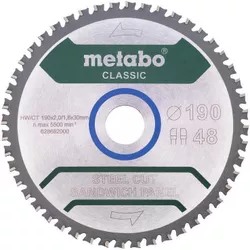 купить Диск отрезной Metabo 628682000 Диск для циркулярной пилы Classic 190x30 Z48 в Кишинёве 