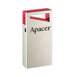 32GB USB2.0 Flash Drive Apacer "AH112", Silver-Red, Super-Mini, Metal, Capless (AP32GAH112R-1)