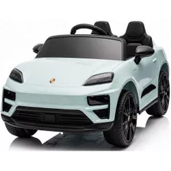 cumpără Mașină electrică pentru copii Kids car DK-PM666_Blue Porsche Macan Turbo EV, 12V10AH, scaune din piele în Chișinău 