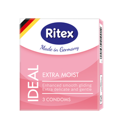 Prezervative - RITEX IDEAL - Extra lubrifiate & delicate, 3buc.