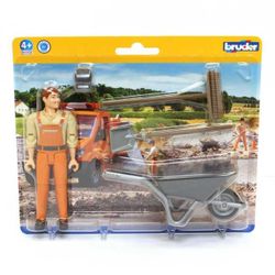 cumpără Set de construcție Bruder 62130 Figurina muncitor constructii cu accesorii, 42310 în Chișinău 