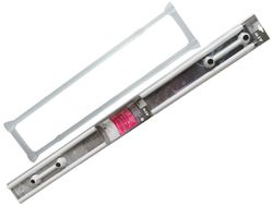 Карниз двойной для шторки и полотенца MSV 125-225cm бел, алю