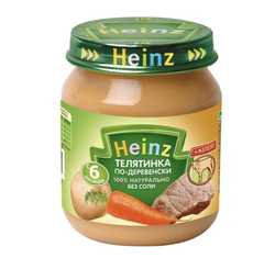 Пюре Heinz Телятинка по-деревенски (6+ мес) 120г