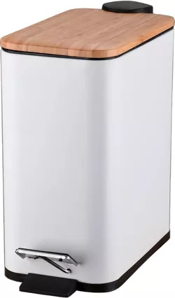 купить Урна для мусора Bisk 08424 patrat RADO cu pedala 5L alb в Кишинёве 