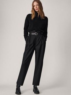 Брюки Massimo Dutti Чёрный 5058/658/800/