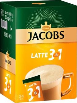 Cafea instant Jacobs Latte 3in1, 24 plicuri
