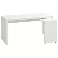 cumpără Masă de birou Ikea Malm с выдвижной панелью 151x65 White în Chișinău 
