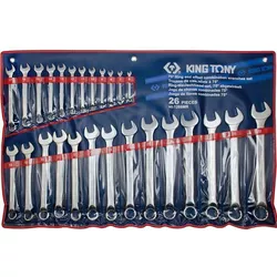 cumpără Cheie fixă King Tony 1266MR ключи комбинированные, накидные под 75 град. 6-32мм 26 пр. în Chișinău 
