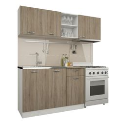купить Мебель для кухни Haaus Kara 1.8m (White/Dark Sonoma Oak) в Кишинёве 