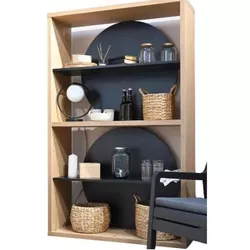 купить Офисный стеллаж Fabrik Home Marley дуб каменный/чёрный ясень в Кишинёве 