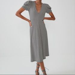 Платье ZARA Черно/Белый в клетку 7901/851/064