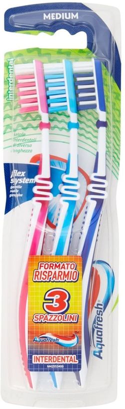 Зубные щетки Aquafresh Spazzolino Interdental средняя, 3шт.