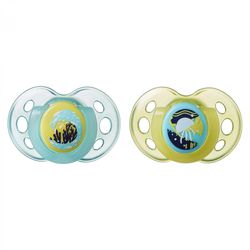 Пустышка силиконовая ночная Tommee Tippee (18-36 мес.), 2 шт.