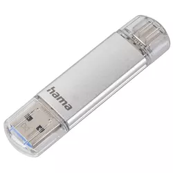 купить Флеш память USB Hama 124162 C-Laeta, Type-C USB 3.1/USB 3.0, 32 GB, 40 MB/s, silver в Кишинёве 
