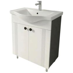 купить Шкаф под умывальник Mashtab 12128 Palma (Basic) cu 2 uși 650x370x850 Alb mat-Antracit в Кишинёве 