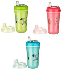 ”Baby-Nova”  Cană anti-vărsare cu duză din silicon, 300ml, 6 luni+, fără BPA, 1 buc  (34123)