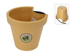 Вазон для цветов с выемкой для трубы D24, H21cm, охра