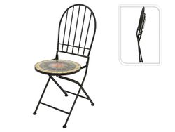 Scaun Bistro Mozaic 42X45X85cm, metal/piatra