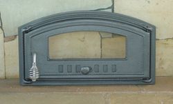 Дверца чугунная со стеклом правая DCH4