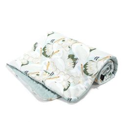 Pătură moale La Millou Heron In Cream Lotus / Smoke Mint 100x80 cm